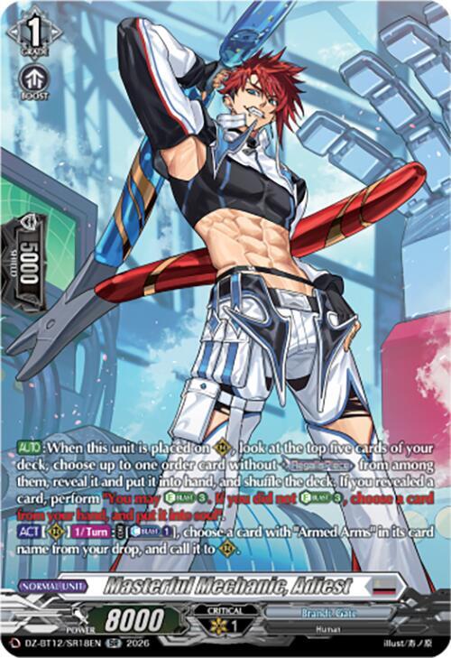 Masterful Mechanic, Adiest (SR), DZ-BT12: Chasm of Lost Souls DZ-BT12/SR18EN