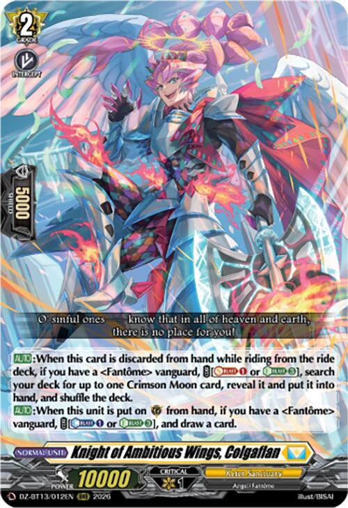 Knight of Ambitious Wings, Colgaflan, DZ-BT13: Parallactic Clash DZ-BT13/012EN