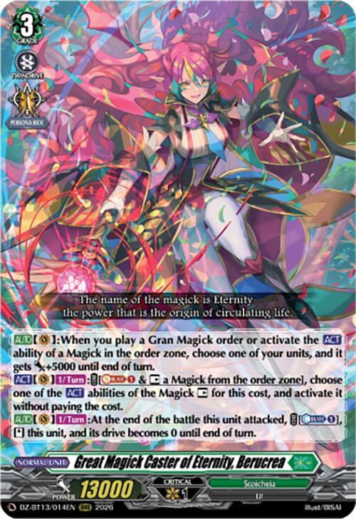 Great Magick Caster of Eternity, Berucrea, DZ-BT13: Parallactic Clash DZ-BT13/014EN