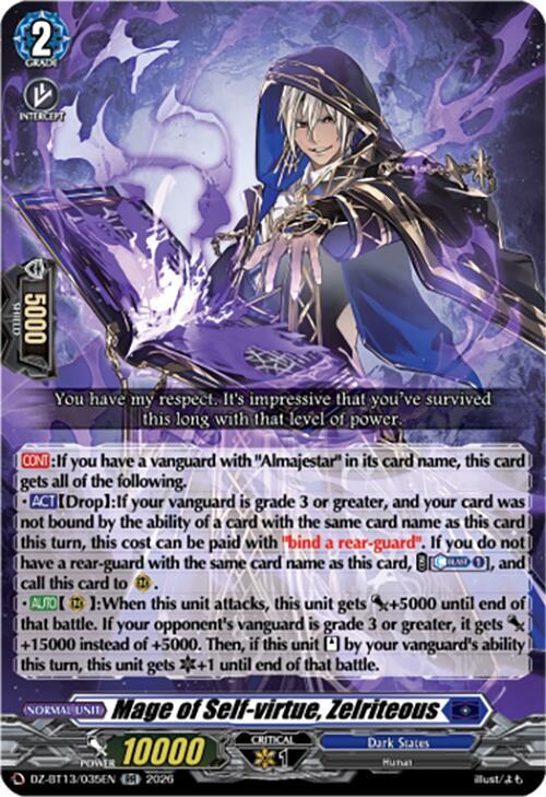 Mage of Self-virtue, Zelriteous, DZ-BT13: Parallactic Clash DZ-BT13/035EN