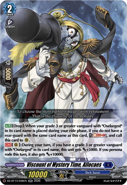 Viscount of Mystery Time, Allocaes, DZ-BT13: Parallactic Clash DZ-BT13/036EN