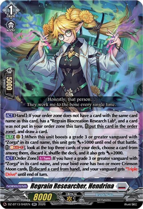 Regrain Researcher, Hendrina, DZ-BT13: Parallactic Clash DZ-BT13/042EN