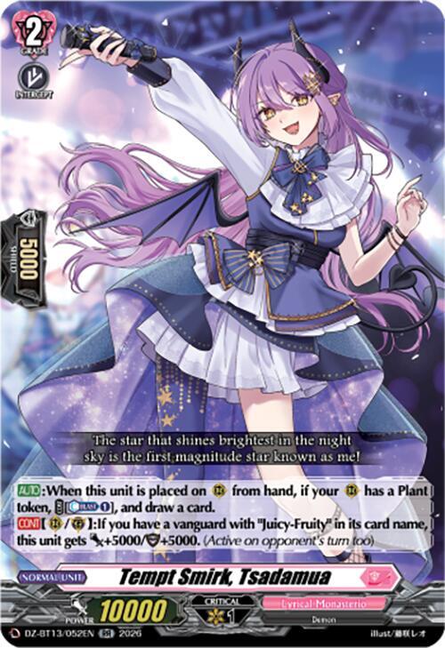 Tempt Smirk, Tsadamua, DZ-BT13: Parallactic Clash DZ-BT13/052EN