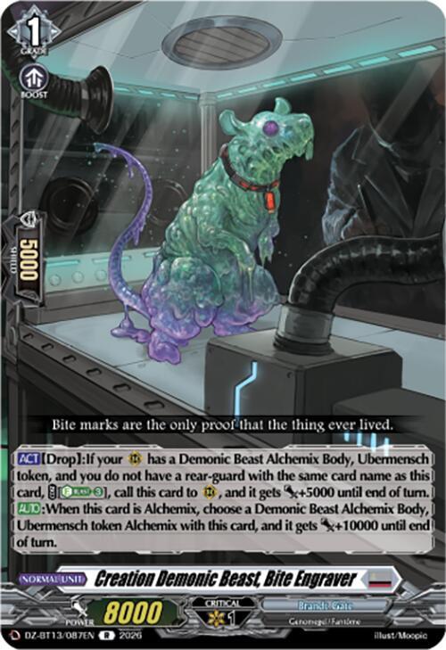 Creation Demonic Beast, Bite Engraver, DZ-BT13: Parallactic Clash DZ-BT13/087EN