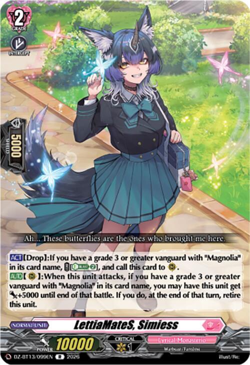 LettiaMateS, Simiess, DZ-BT13: Parallactic Clash DZ-BT13/099EN