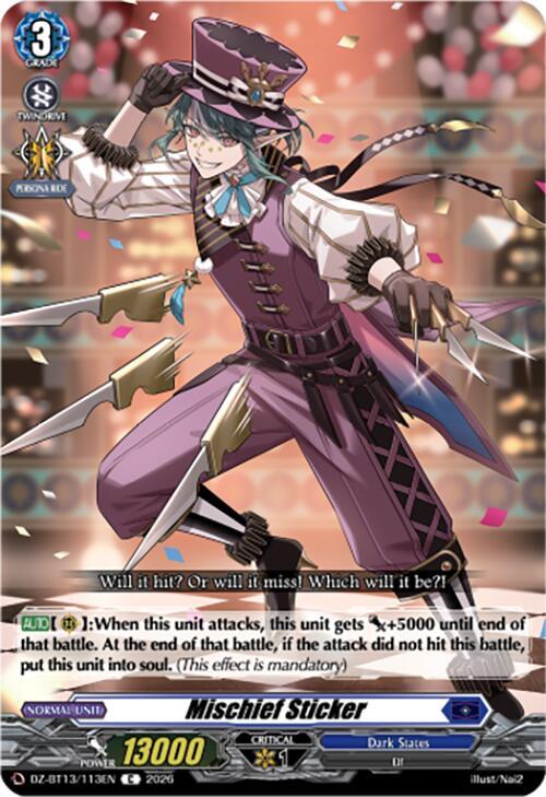 Mischief Sticker, DZ-BT13: Parallactic Clash DZ-BT13/113EN