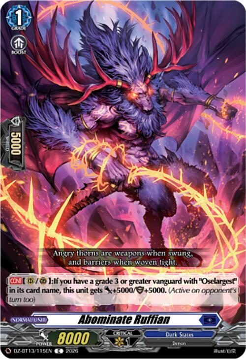 Abominate Ruffian, DZ-BT13: Parallactic Clash DZ-BT13/115EN