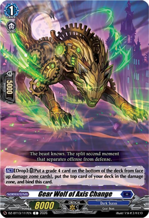 Gear Wolf of Axis Change, DZ-BT13: Parallactic Clash DZ-BT13/117EN