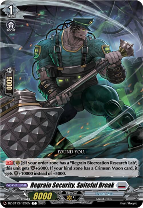 Regrain Security, Spiteful Break, DZ-BT13: Parallactic Clash DZ-BT13/126EN