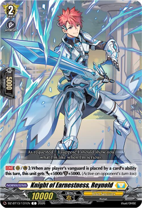 Knight of Earnestness, Reynold, DZ-BT13: Parallactic Clash DZ-BT13/131EN