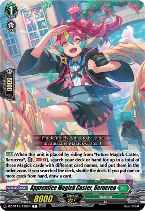 Apprentice Magick Caster, Berucrea, DZ-BT13: Parallactic Clash DZ-BT13/139EN
