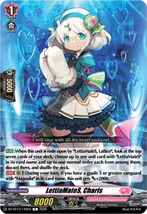 LettiaMateS, Charis, DZ-BT13: Parallactic Clash DZ-BT13/149EN