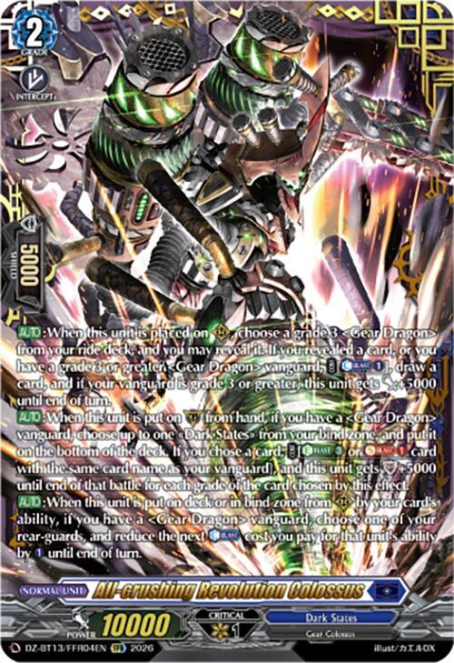 All-crushing Revolution Colossus (FFR), DZ-BT13: Parallactic Clash DZ-BT13/FFR04EN