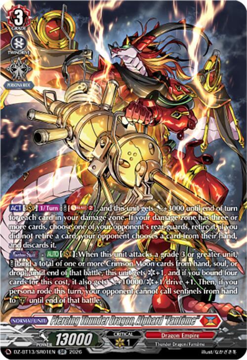 Piercing Thunder Dragon, Alphard "Fantome" (SR), DZ-BT13: Parallactic Clash DZ-BT13/SR01EN