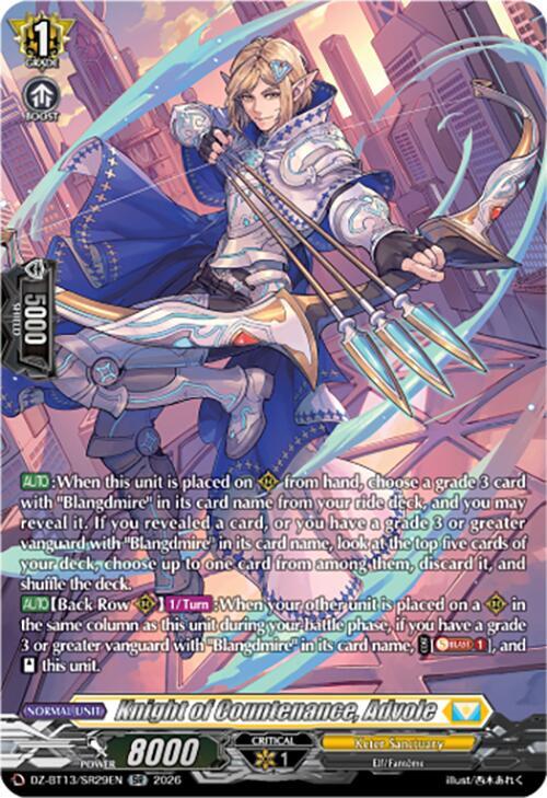 Knight of Countenance, Advole (SR), DZ-BT13: Parallactic Clash DZ-BT13/SR29EN