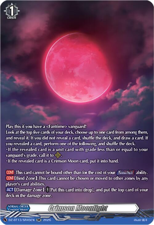 Crimson Moonlight (SR), DZ-BT13: Parallactic Clash DZ-BT13/SR45EN