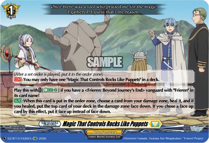 Magic That Controls Rocks Like Puppets, DZ-BT13: Parallactic Clash DZ-BT13/EX26EN