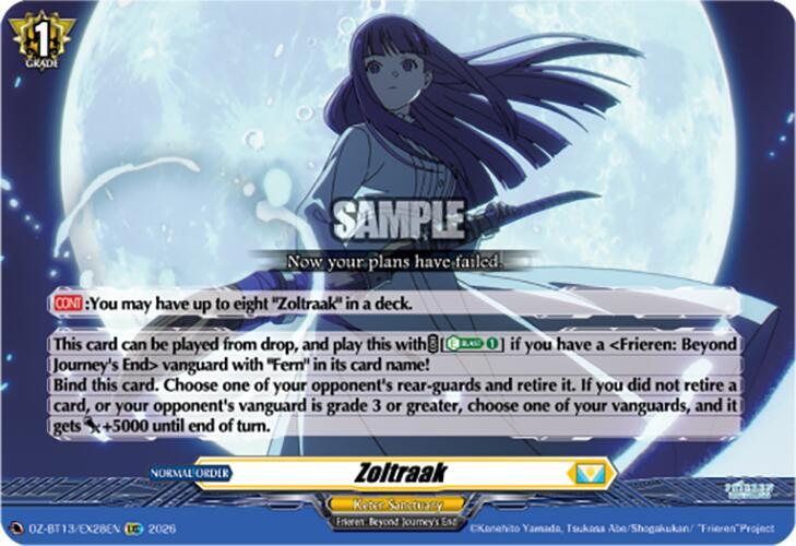 Zoltraak, DZ-BT13: Parallactic Clash DZ-BT13/EX28EN