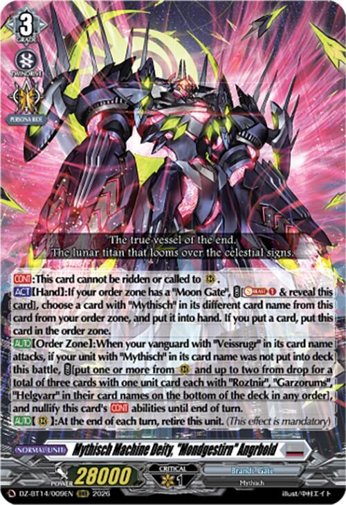 Mythisch Machine Deity, "Mondgestirn" Angrbold, DZ-BT14: Envoys of the Crimson Moon DZ-BT14/009EN