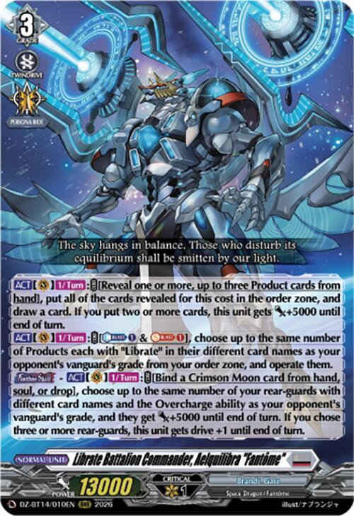 Librate Battalion Commander, Aelquilibra "Fantome", DZ-BT14: Envoys of the Crimson Moon DZ-BT14/010EN