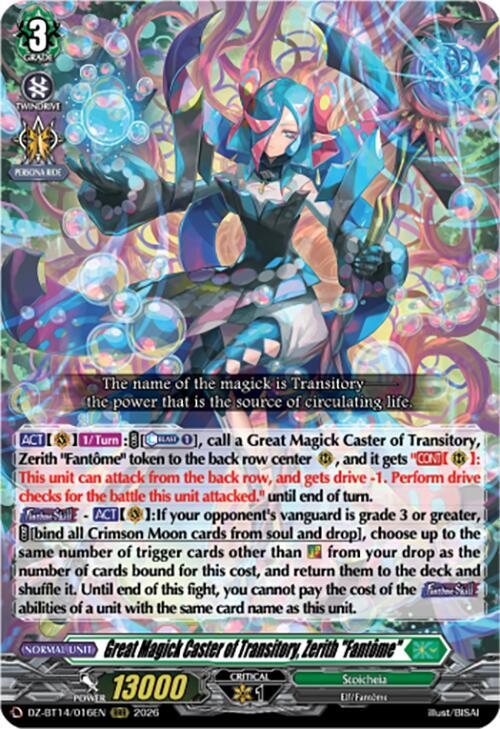 Great Magick Caster of Transitory, Zerith "Fantome", DZ-BT14: Envoys of the Crimson Moon DZ-BT14/016EN