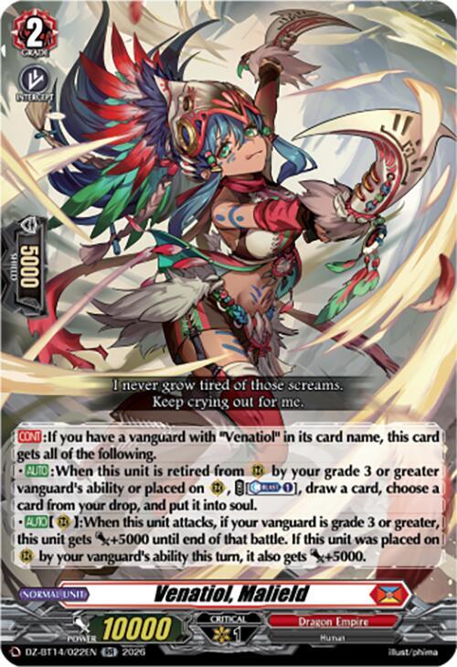 Venatiol, Malield, DZ-BT14: Envoys of the Crimson Moon DZ-BT14/022EN