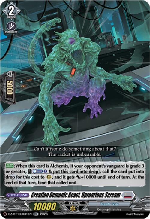 Creation Demonic Beast, Uproarious Scream, DZ-BT14: Envoys of the Crimson Moon DZ-BT14/031EN