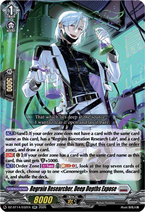 Regrain Researcher, Deep Depths Expose, DZ-BT14: Envoys of the Crimson Moon DZ-BT14/032EN