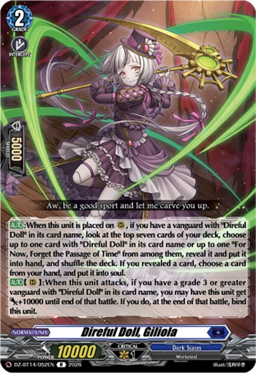 Direful Doll, Giliola, DZ-BT14: Envoys of the Crimson Moon DZ-BT14/052EN
