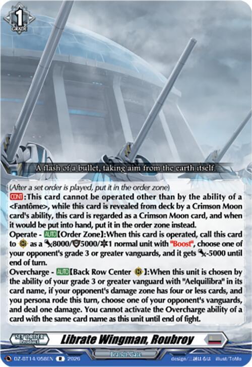 Librate Wingman, Roubroy, DZ-BT14: Envoys of the Crimson Moon DZ-BT14/058EN