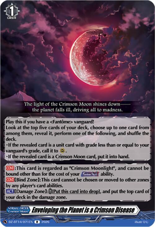 Enveloping the Planet is a Crimson Disease, DZ-BT14: Envoys of the Crimson Moon DZ-BT14/071EN