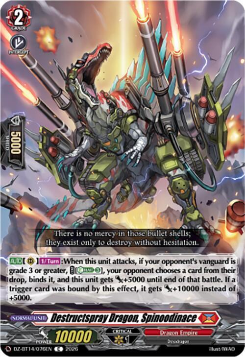 Destructspray Dragon, Spinoodinace, DZ-BT14: Envoys of the Crimson Moon DZ-BT14/076EN