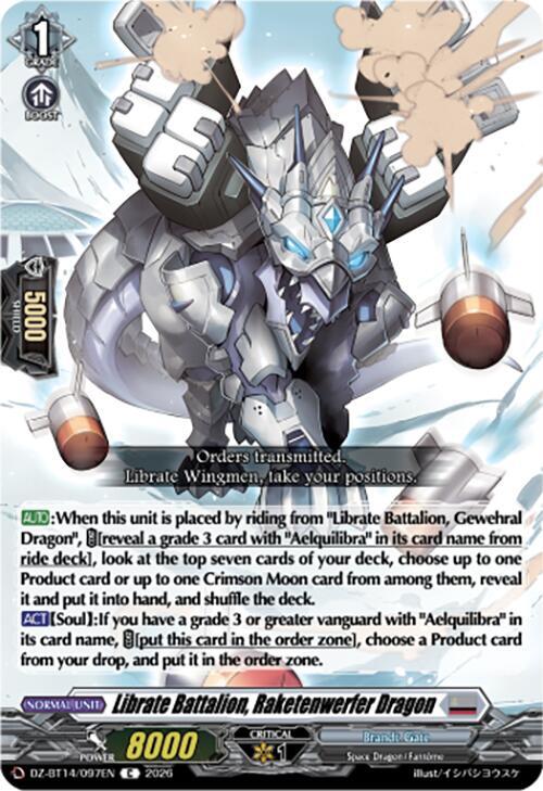 Librate Battalion, Raketenwerfer Dragon, DZ-BT14: Envoys of the Crimson Moon DZ-BT14/097EN
