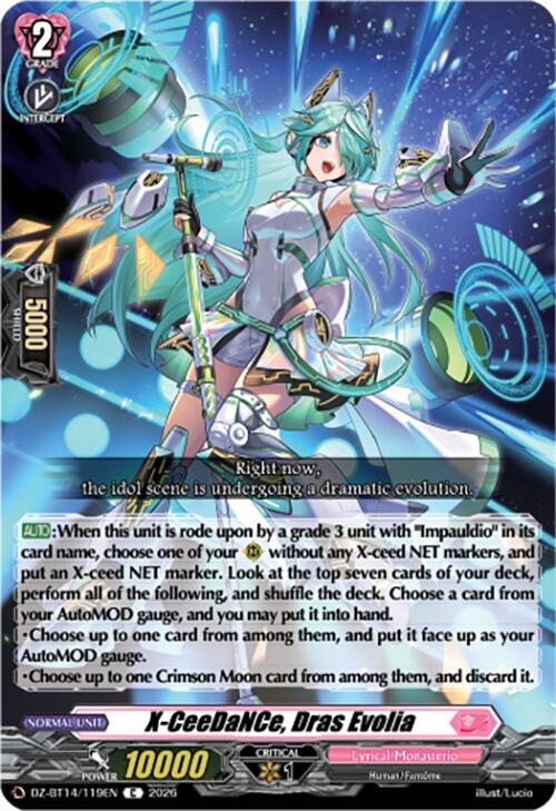 X-CeeDaNCe, Dras Evolia, DZ-BT14: Envoys of the Crimson Moon DZ-BT14/119EN
