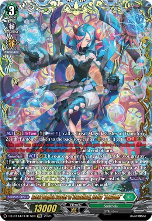 Great Magick Caster of Transitory, Zerith "Fantome" (FFR), DZ-BT14: Envoys of the Crimson Moon DZ-BT14/FFR16EN