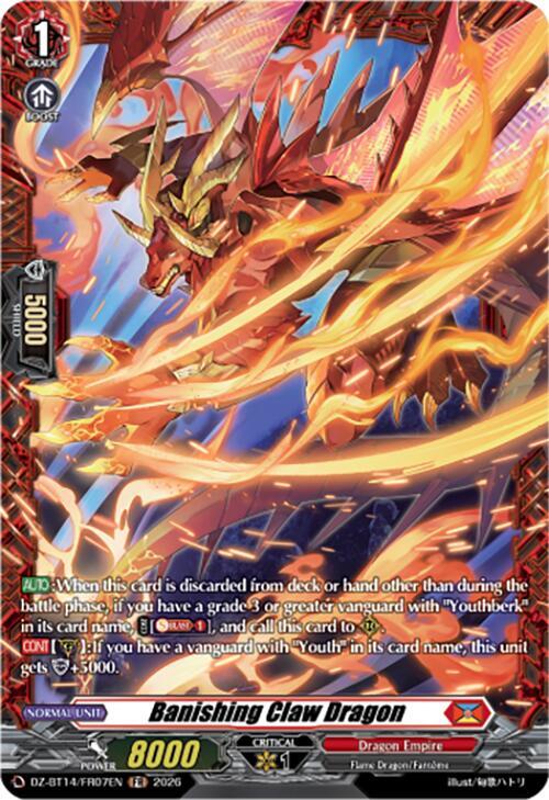 Banishing Claw Dragon (FR), DZ-BT14: Envoys of the Crimson Moon DZ-BT14/FR07EN
