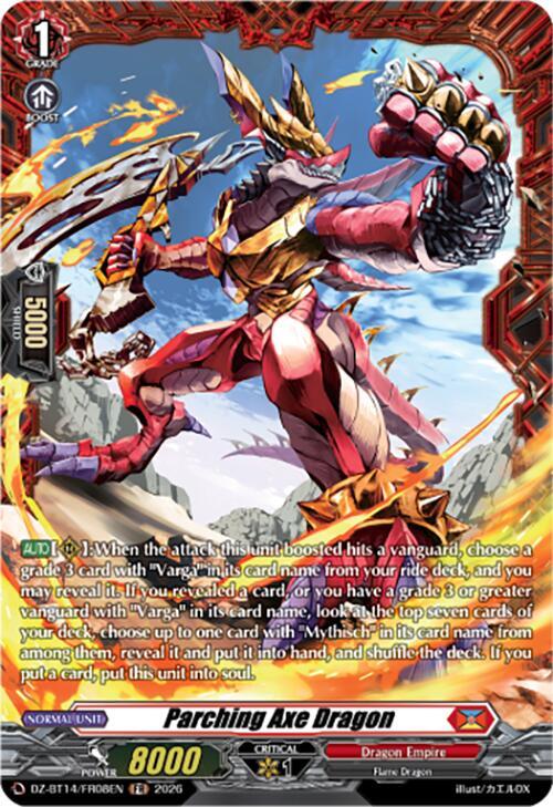 Parching Axe Dragon (FR), DZ-BT14: Envoys of the Crimson Moon DZ-BT14/FR08EN