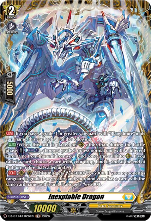 Inexpiable Dragon (FR), DZ-BT14: Envoys of the Crimson Moon DZ-BT14/FR26EN