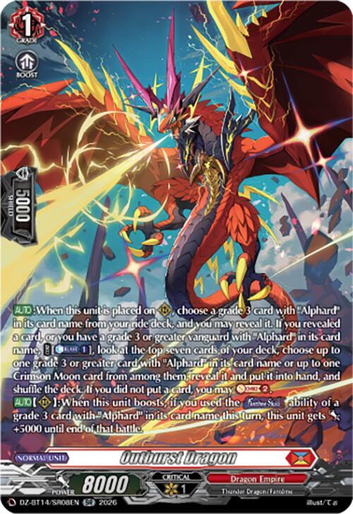 Outburst Dragon (SR), DZ-BT14: Envoys of the Crimson Moon DZ-BT14/SR08EN