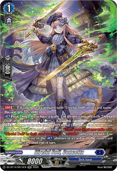 Direful Doll, Concetta (SR), DZ-BT14: Envoys of the Crimson Moon DZ-BT14/SR14EN
