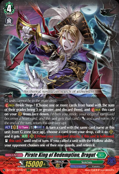 Pirate King of Redemption, Dragut, DZ-BT15: Strike of Illusionary Shadows DZ-BT15/016EN