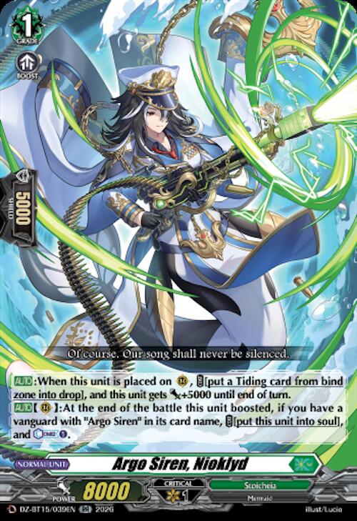 Argo Siren, Nioklyd, DZ-BT15: Strike of Illusionary Shadows DZ-BT15/039EN