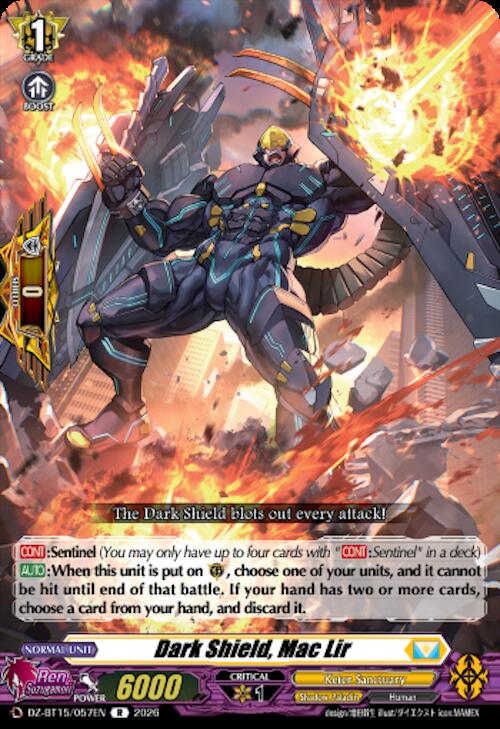 Dark Shield, Mac Lir, DZ-BT15: Strike of Illusionary Shadows DZ-BT15/057EN