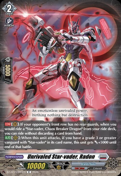 Unrivaled Star-vader, Radon, DZ-BT15: Strike of Illusionary Shadows DZ-BT15/081EN