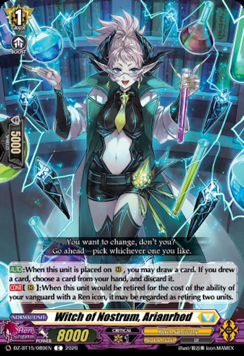 Witch of Nostrum, Arianrhod, DZ-BT15: Strike of Illusionary Shadows DZ-BT15/089EN