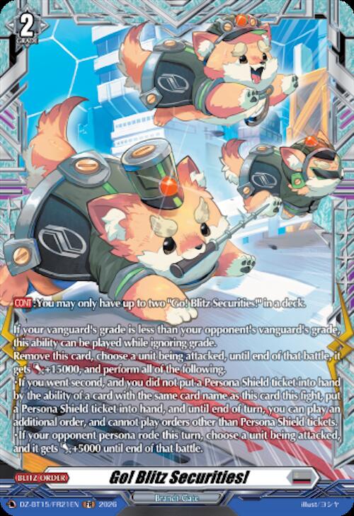 Go! Blitz Securities! (FR), DZ-BT15: Strike of Illusionary Shadows DZ-BT15/FR21EN
