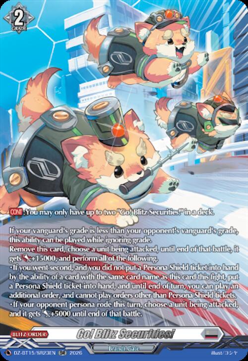 Go! Blitz Securities! (SR), DZ-BT15: Strike of Illusionary Shadows DZ-BT15/SR23EN