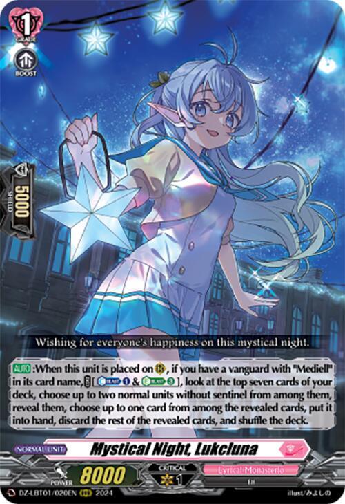 Mystical Night, Lukcluna, DZ-LBT01: Lyrical Monasterio Sparkling Stars! DZ-LBT01/020EN