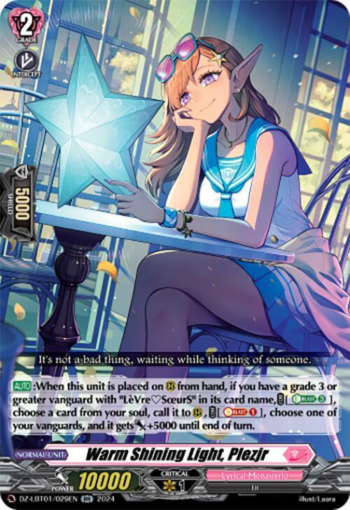 Warm Shining Light, Plezjr, DZ-LBT01: Lyrical Monasterio Sparkling Stars! DZ-LBT01/029EN