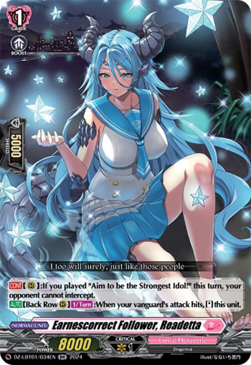 Earnescorrect Follower, Readetta, DZ-LBT01: Lyrical Monasterio Sparkling Stars! DZ-LBT01/034EN